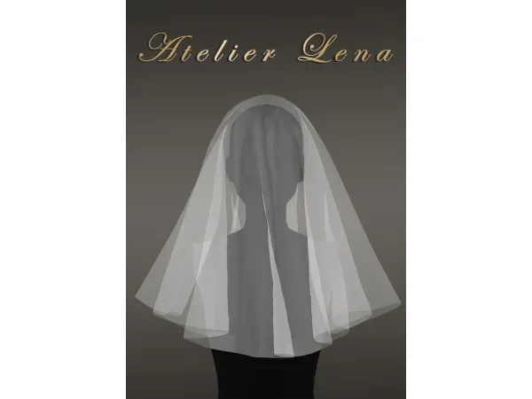 Alpha [Atelier Lena] Short Face Veil by Atelier Lena - The Sims 4 Custom Content