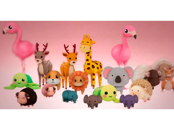 Mix Its a Animal Party (11 ITEMS) by Jennifer Jennisims - The Sims 4 Custom Content