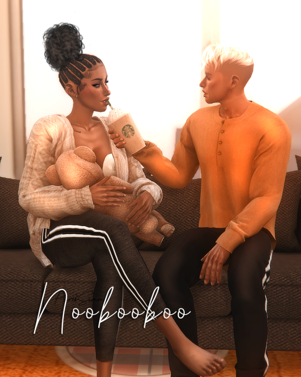 Mix Noobooboo 7 poses mom dad and infant by simsfinds - The Sims 4 Custom Content
