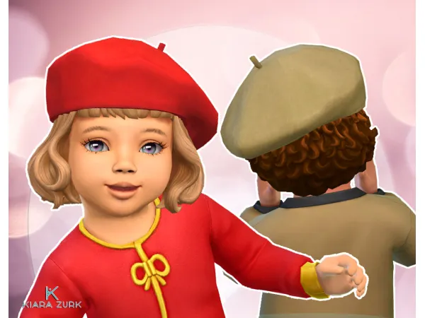 Maxis Match Beret Critic for Infants by Kiara Zurk - The Sims 4 Custom Content