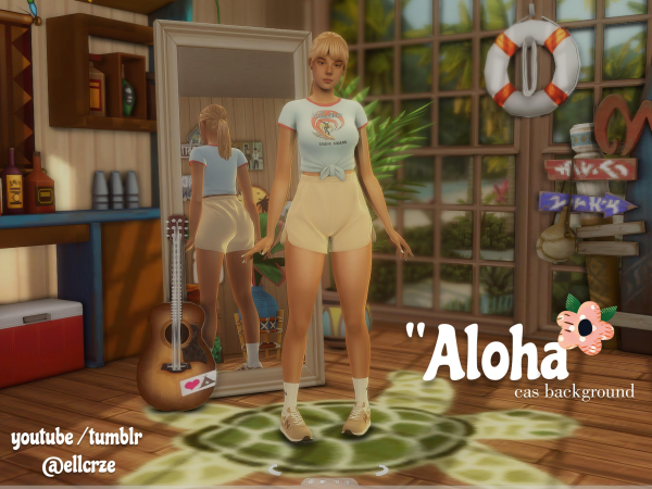 Maxis Match ellcrze aloha room by simsfinds - The Sims 4 Custom Content