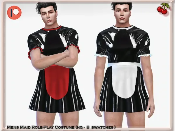Alpha MEN'S ROLE PLAY MAID DRESS by Harmonia's Secret - The Sims 4 Custom Content