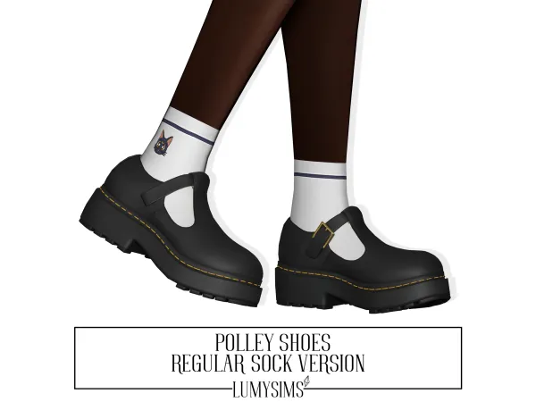 Alpha POLLEY SHOES REGULAR SOCKS VERSION AM - The Sims 4 Custom Content