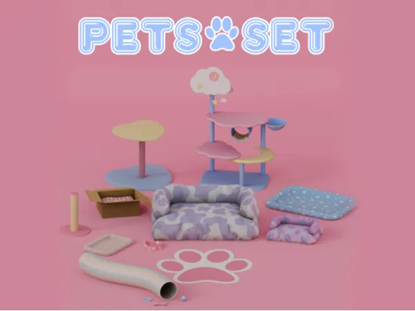 Mix Pets Set by mechtasims - The Sims 4 Custom Content