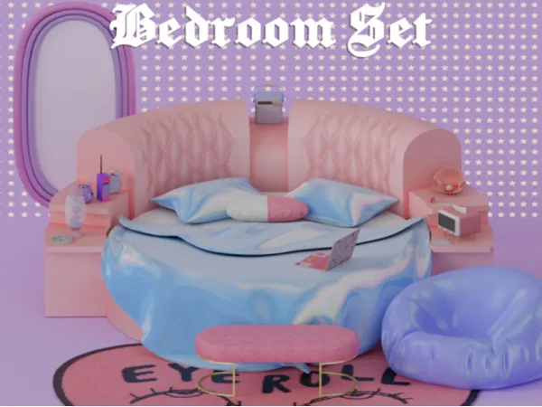 Alpha Bedroom Set by mechtasims - The Sims 4 Custom Content