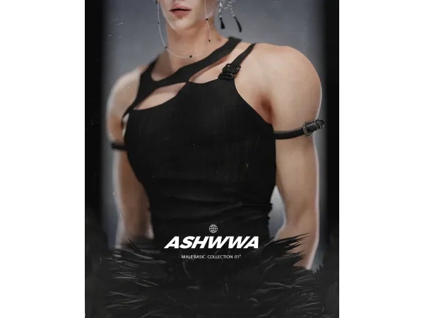 Alpha MALE BASIC COLLECTION 01⁰ armlet by ASHwwa - The Sims 4 Custom Content
