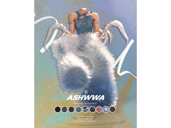 Alpha ASHwwa_MALE BASIC COLLECTION 01⁰ tank by ASHwwa - The Sims 4 Custom Content