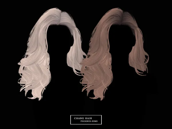 Alpha Chang Hair - The Sims 4 Custom Content