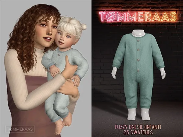 Alpha TØMMERAAS Fuzzy Onesie for Infants (46) - The Sims 4 Custom Content
