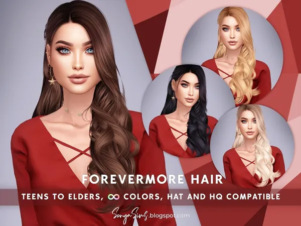 Alpha Forevermore Hair NOW PUBLIC by SonyaSims - The Sims 4 Custom Content