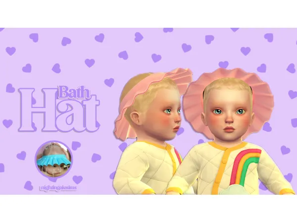 Maxis Match Bath Hat for Infants by Nightingale Sims - The Sims 4 Custom Content