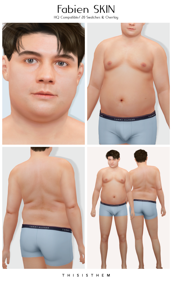 Alpha Fabien Skin Sim by thisisthem - The Sims 4 Custom Content