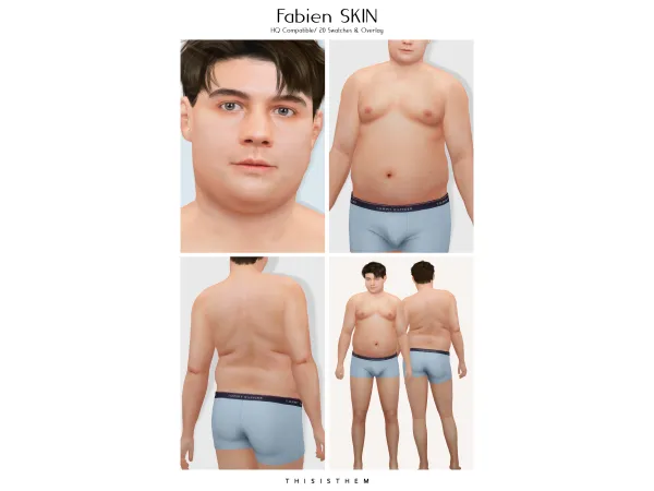 Alpha Fabien Skin Sim by ThisIsThem - The Sims 4 Custom Content