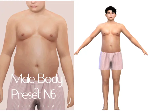 Alpha Male Body Preset N6 by thisisthem - The Sims 4 Custom Content