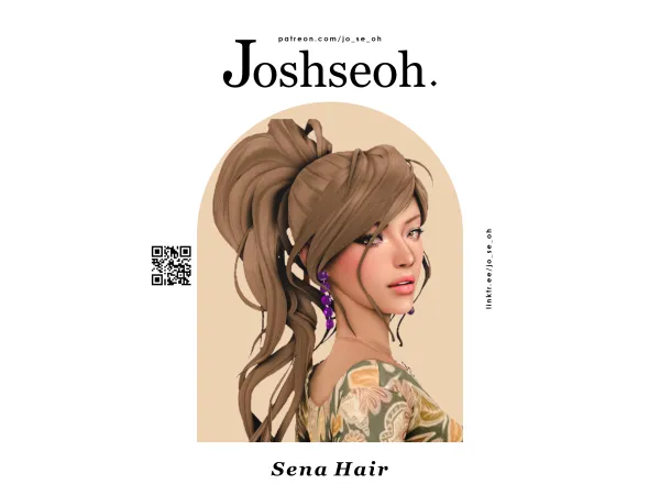 Maxis Match Sena Hair (jo_se_oh joshseoh) by Josh - The Sims 4 Custom Content