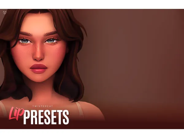 Maxis Match Lip Presets No2(Download) by TwistedCat - The Sims 4 Custom Content