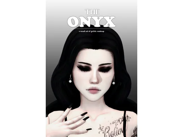 Maxis Match 41918880873999 the onyx a small set of gothic makeup 41918880873999 by Lady Simmer - The Sims 4 Custom Content