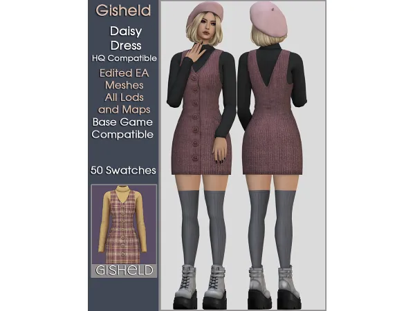 Maxis Match Daisy Dress - The Sims 4 Custom Content