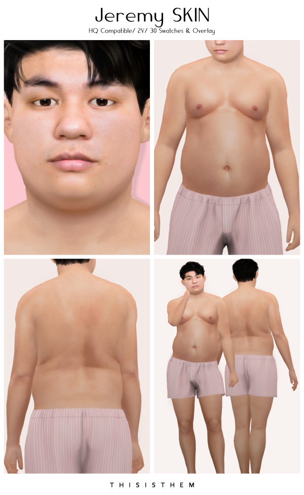 Alpha Jeremy Skin Sim by thisisthem - The Sims 4 Custom Content