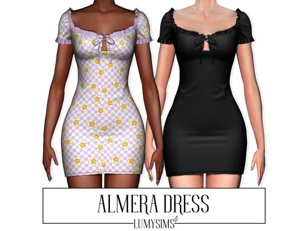 Alpha ALMERA DRESS - The Sims 4 Custom Content