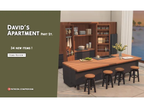 Maxis Match David's Apartment part 2 by Pierisim - The Sims 4 Custom Content