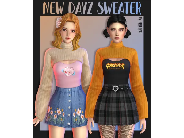 Maxis Match New Dayz Sweater by Trillyke - The Sims 4 Custom Content