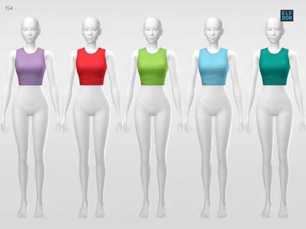 Mix Spring Tank Top - The Sims 4 Custom Content