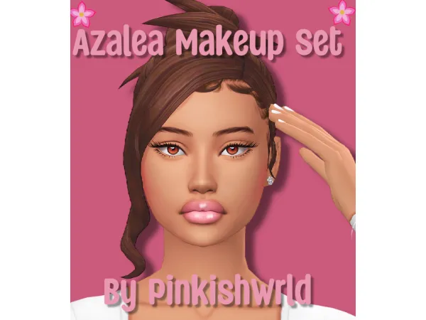 Maxis Match Azalea Makeup Set by PinkishWrld by PinkishWrld - The Sims 4 Custom Content