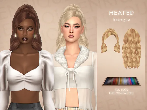 Maxis Match [EnriqueS4] Heated Hairstyle by EnriqueS4 - The Sims 4 Custom Content