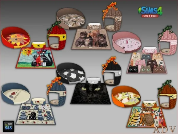 Mix cat accessories - The Sims 4 Custom Content