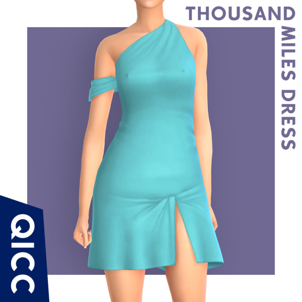 Maxis Match Thousand Miles Dress by itsqicc - The Sims 4 Custom Content