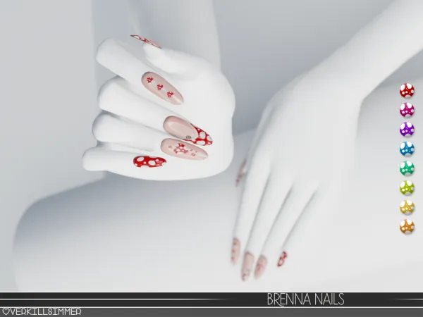 Alpha Brenna nails - The Sims 4 Custom Content