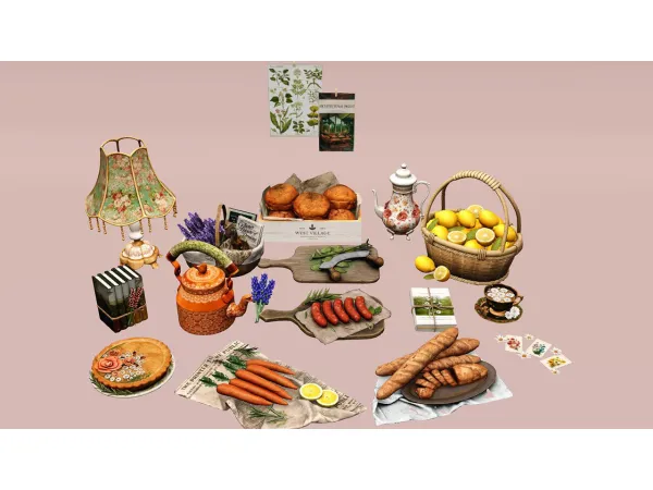 Aggressivekitty Cottage Kitchen Set 4T3 - The Sims 3 Custom Content