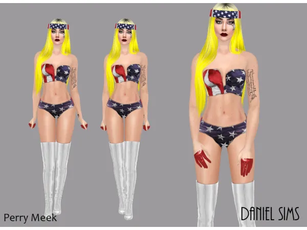 Alpha Lady Gaga in Perry Meek - The Sims 4 Custom Content