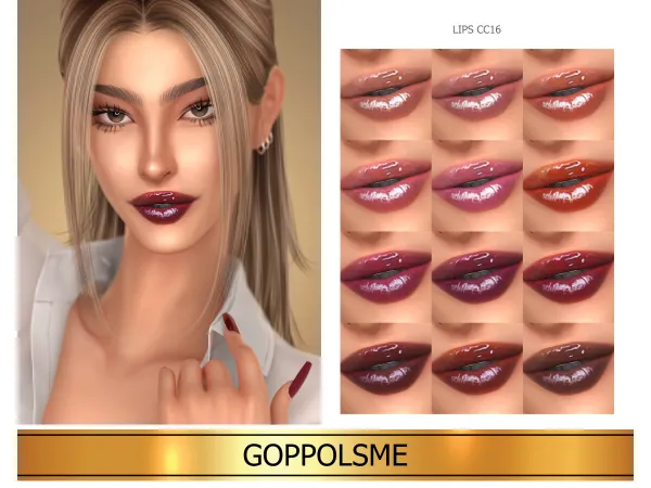 Alpha GPME GOLD Lips CC16 by GoppolsMe - The Sims 4 Custom Content
