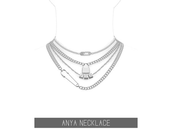 Alpha ANYA NECKLACE by Simpliciaty - The Sims 4 Custom Content