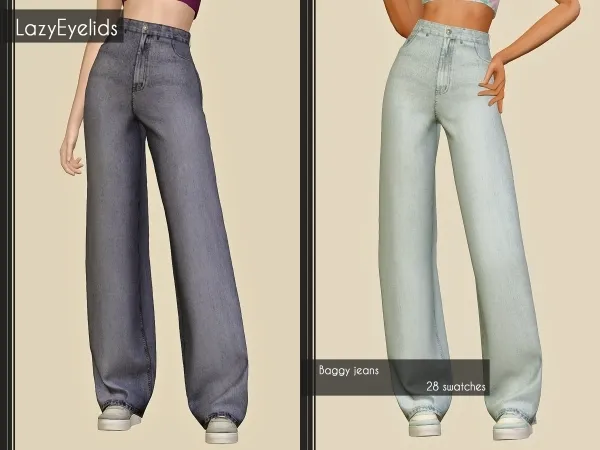 Alpha Baggy jeans - The Sims 4 Custom Content