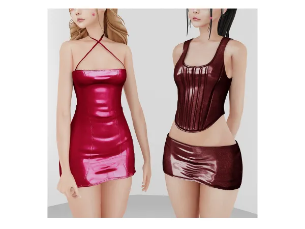 Alpha Leather set - The Sims 4 Custom Content