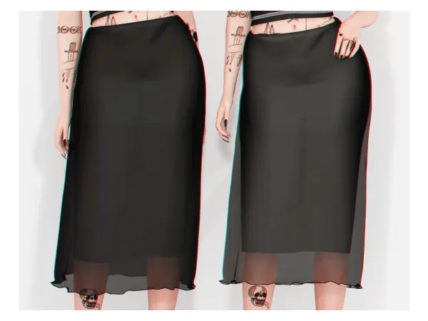 Alpha Giddy y2k Skirt - The Sims 4 Custom Content