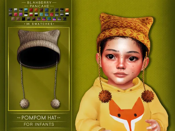 POMPOM HAT - INFANTS - BlahberryPancake