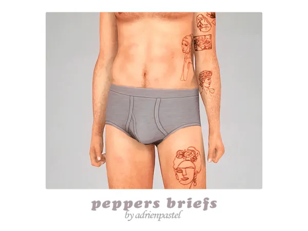 Maxis Match Peppers Briefs by AdrienPastel - The Sims 4 Custom Content