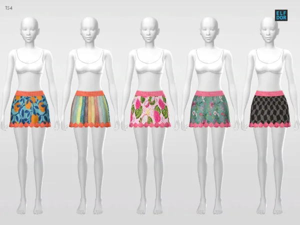 Maxis Match Spring Mini Skirt 2 - The Sims 4 Custom Content
