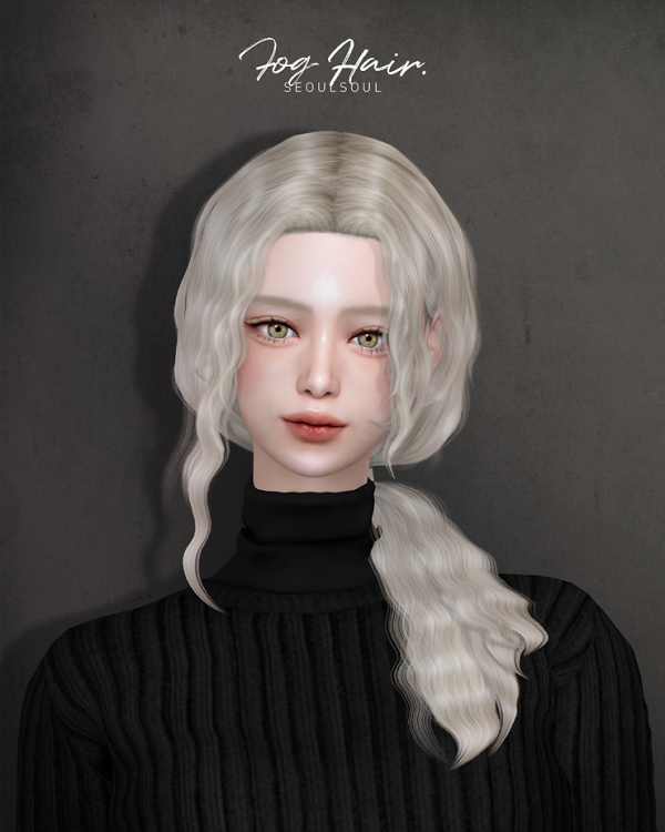 Alpha SIMS4 HAIR FOG by simsfinds - The Sims 4 Custom Content
