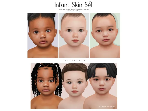 Alpha Infant Skin Set by ThisIsThem - The Sims 4 Custom Content