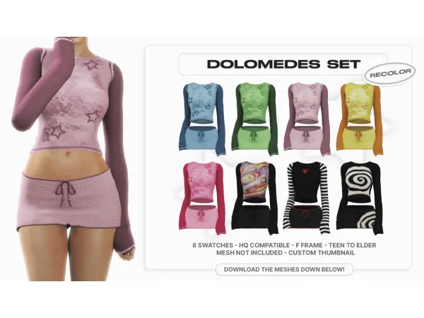 Alpha DOLOMEDES SET RECOLOR by magbay - The Sims 4 Custom Content