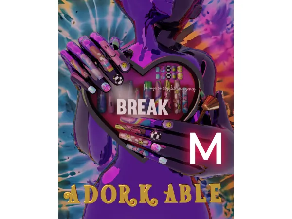 Alpha Color Pop Couple (Male Version) - The Sims 4 Custom Content