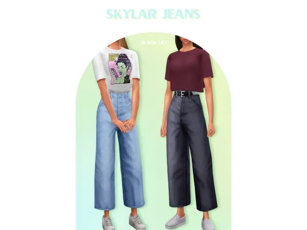 Maxis Match Skylar Jeans by Black Lily - The Sims 4 Custom Content