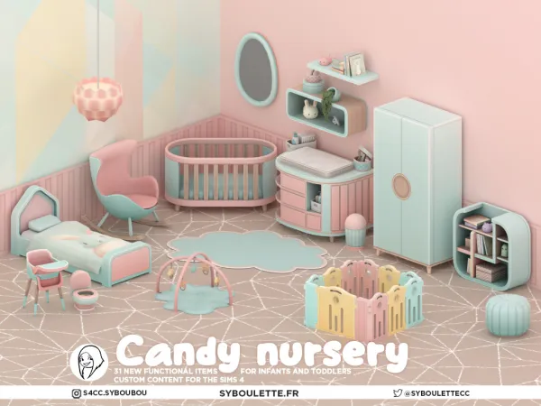 Alpha CANDY NURSERY - The Sims 4 Custom Content