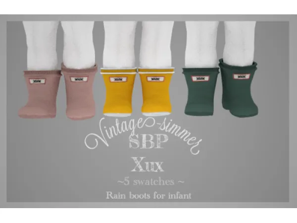 Alpha Rain boots infant - The Sims 4 Custom Content