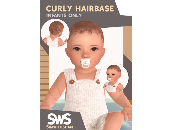 Mix Infant Hairbase Curls by SimwithShan - The Sims 4 Custom Content